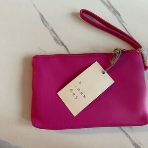 A New Day Fuchsia Wristlet Clutch